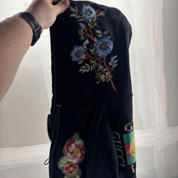 Gucci Embroidered Flowers Front & Hood Back Logo Full Zip Hoody Womens Size M - Picture 13 of 14